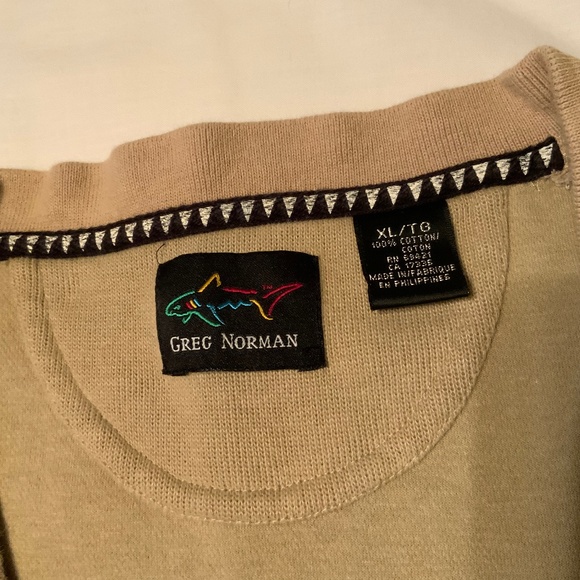 Greg Norman 100% Cotton Tan Pullover Vest (XL) - Picture 2 of 13